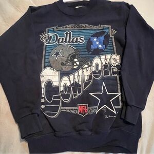 1992 kids/youth Dallas Cowboys crewneck sweater Tultex tag Med 10/12 14x20